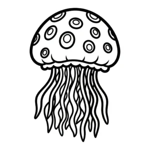 coloriage Méduse à imprimer pour enfant de 2 ans