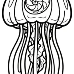 coloriage Méduse pour enfant de à imprimer