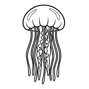 coloriage Méduse pour enfant de 4 ans
