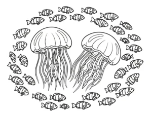 coloriage Méduse a imprimer gratuitement