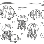 coloriage Méduse a dessiner en ligne