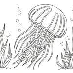 coloriage Méduse gratuit en ligne