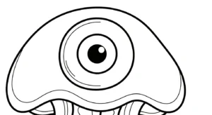 coloriage Méduse à imprimer pour enfant de 4 ans