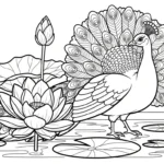 coloriage Paon à imprimer pour enfants