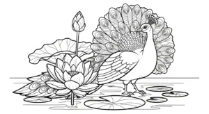 coloriage Paon à imprimer pour enfants