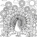 image pour coloriage Paon enfant
