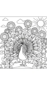 image pour coloriage Paon enfant