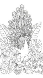 coloriage Paon à imprimer pdf gratuit