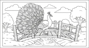 coloriage Paon a telecharger