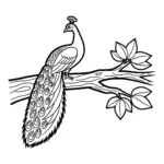 coloriage Paon a colorier en ligne gratuitement