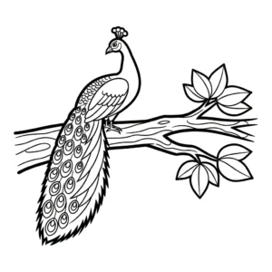 coloriage Paon a colorier en ligne gratuitement