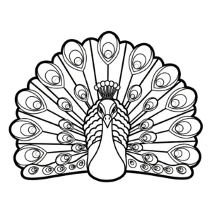 coloriage Paon pour enfant de à imprimer