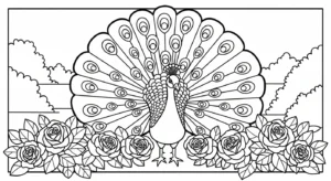 coloriage Paon a imprimer gratuit