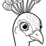 coloriage Paon pour bebe a imprimer