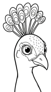 coloriage Paon pour bebe a imprimer