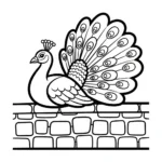 coloriage Paon et decoupage a imprimer gratuit