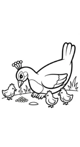 coloriage Paon de pour enfants