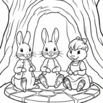 coloriage Peter Rabbit pour enfants a imprimer gratuit