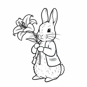 coloriage Peter Rabbit à imprimer pour enfant de 8 ans