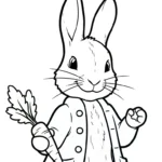 image pour coloriage Peter Rabbit enfant