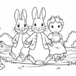 coloriage Peter Rabbit pour enfant