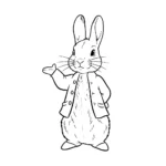 coloriage Peter Rabbit à imprimer pour enfant de 8 ans