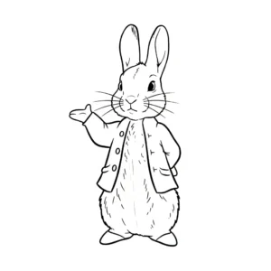 coloriage Peter Rabbit à imprimer pour enfant de 8 ans
