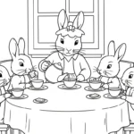 coloriage Peter Rabbit pour enfant de 7 ans