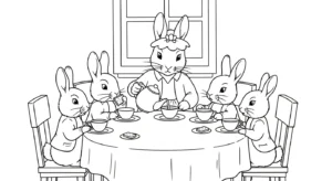 coloriage Peter Rabbit pour enfant de 7 ans