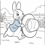 coloriage Peter Rabbit à imprimer kawaii
