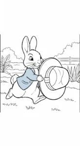 coloriage Peter Rabbit à imprimer kawaii