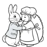 coloriage Peter Rabbit à imprimer kawaii