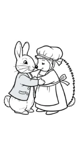 coloriage Peter Rabbit à imprimer kawaii