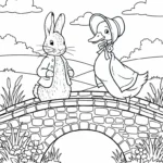 coloriage Peter Rabbit a imprimer pour enfant de 4 ans