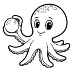 coloriage Pieuvre à imprimer pour enfant de 7 ans