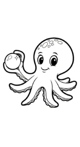 coloriage Pieuvre à imprimer pour enfant de 7 ans