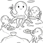 coloriage Pieuvre et dessins