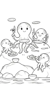 coloriage Pieuvre et dessins