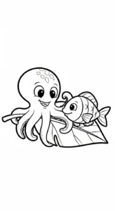 coloriage Pieuvre et apprentissage