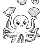 coloriage Pieuvre pour enfant de à imprimer