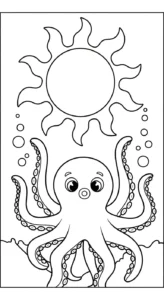 coloriage Pieuvre et dessins