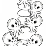 coloriage Pieuvre à imprimer pour enfant de 2 ans