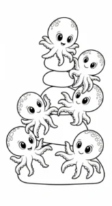 coloriage Pieuvre à imprimer pour enfant de 2 ans