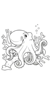 coloriage Pieuvre gratuit