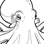 image pour coloriage Pieuvre enfant