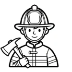 imprimer coloriage Pompier