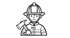 imprimer coloriage Pompier