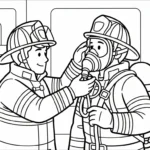 coloriage Pompier d