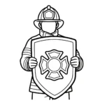 coloriage Pompier et decoupage a imprimer gratuit