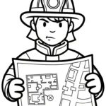 coloriage Pompier à imprimer pour enfant de 6 ans